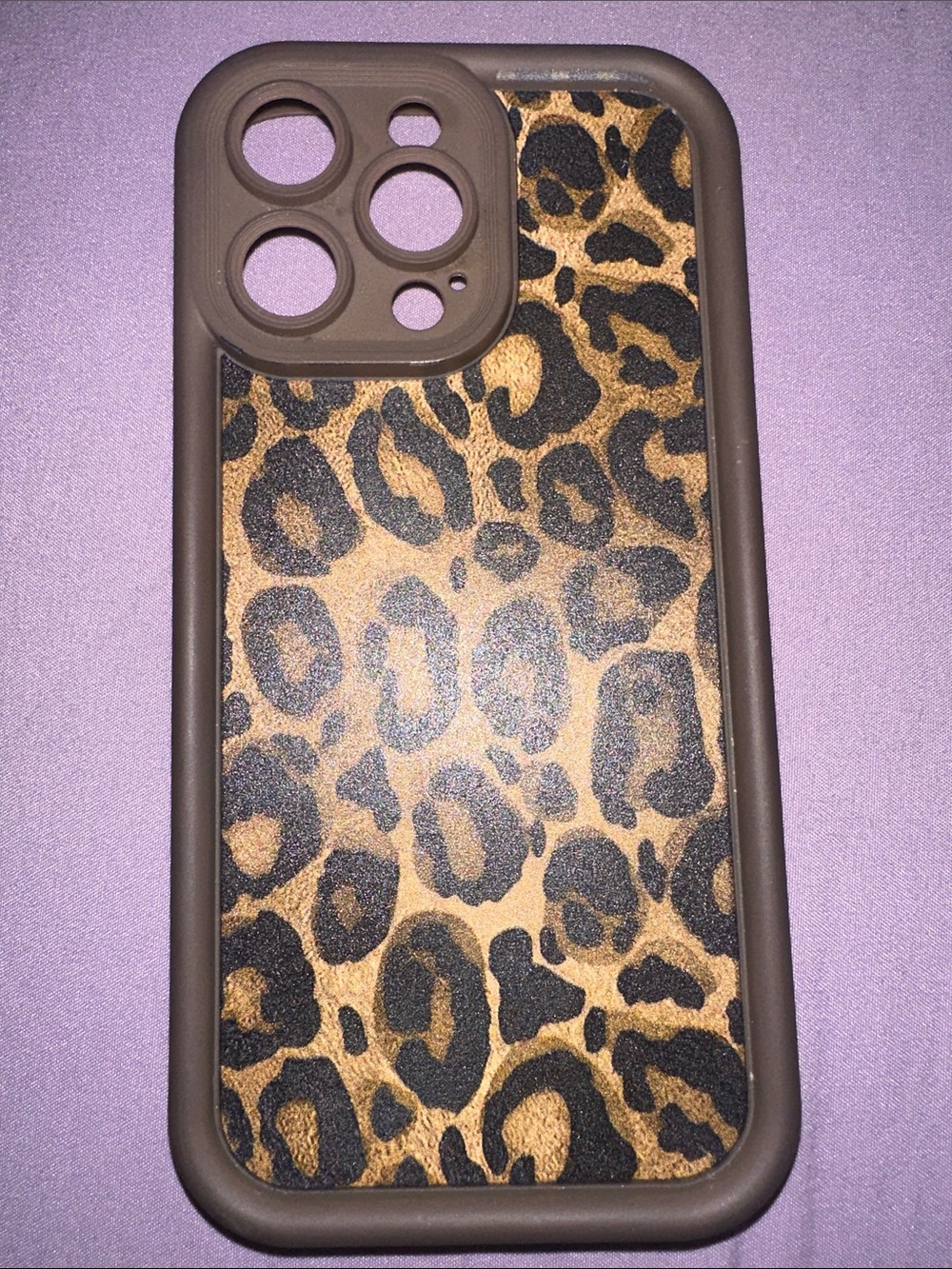 Apple Leopard Print iPhone Case in Brown and Black